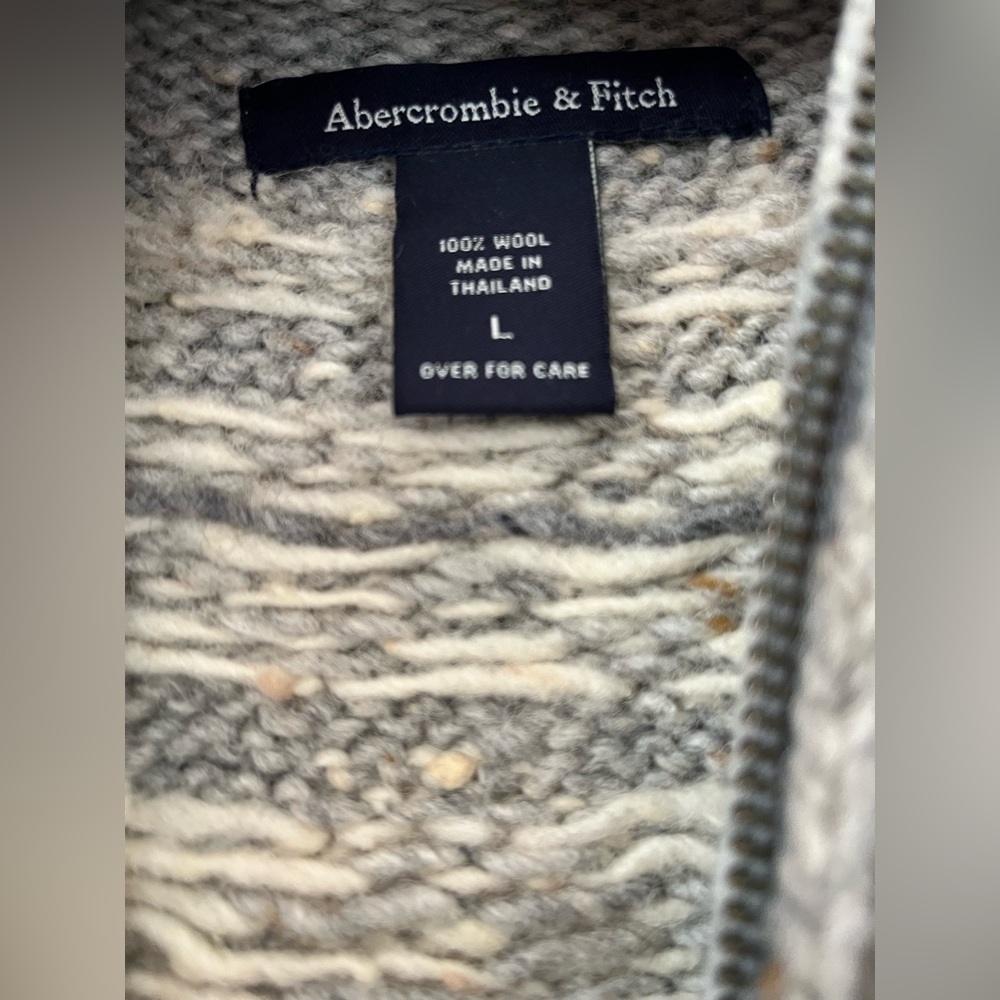 abercrombie & fitch Icelandic zip up wool cardigan with hood - Picture 3 of 4